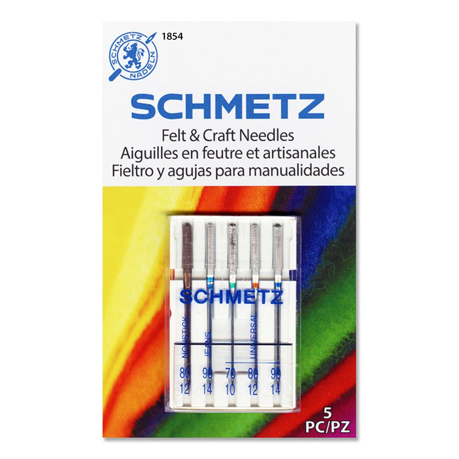  SCHMETZ Microtex Sewing Machine Needle Combo Pack (20 Needles  Total and 1 SCHMETZ ABC Pocket Guide)