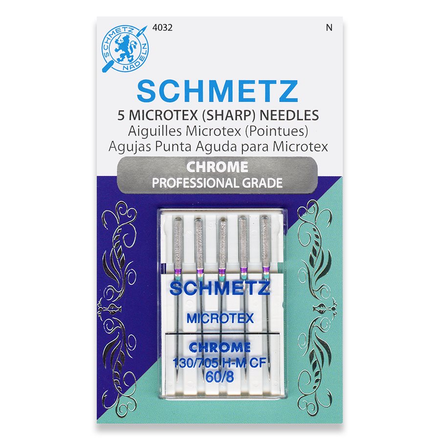 Schmetz Microtex Sharp Size 90/14 Machine Needles 5 count, Schmetz #1731