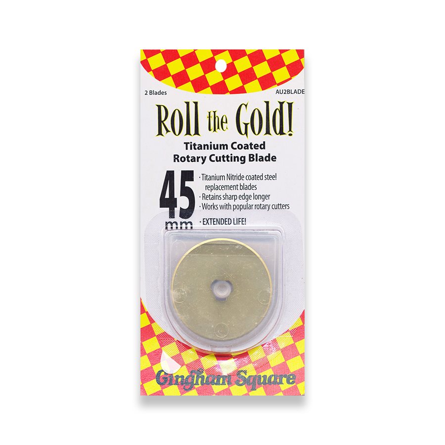 Roll The Gold! Titanium Coated Rotary Cutting Blade 45mm-10/Pkg
