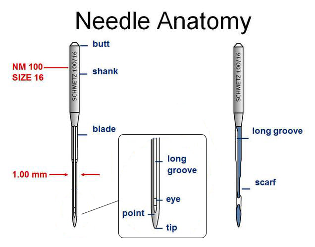 Sewing Machine Needle: Anatomy