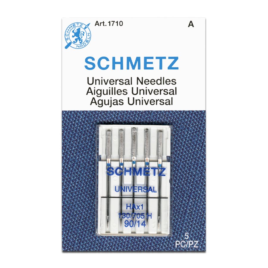 100 Schmetz Universal Sewing Machine Needles - Size 80/12 - Box of 10 Cards
