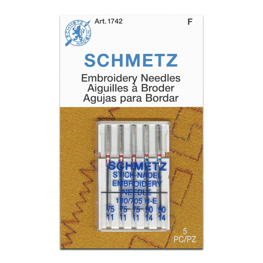Schmetz Embroidery Machine Needles Size 11/75 5/Pkg