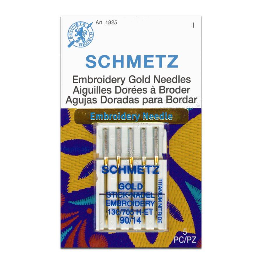 Schmetz Gold Embroidery Machine Needles Size 11/75 5/Pkg