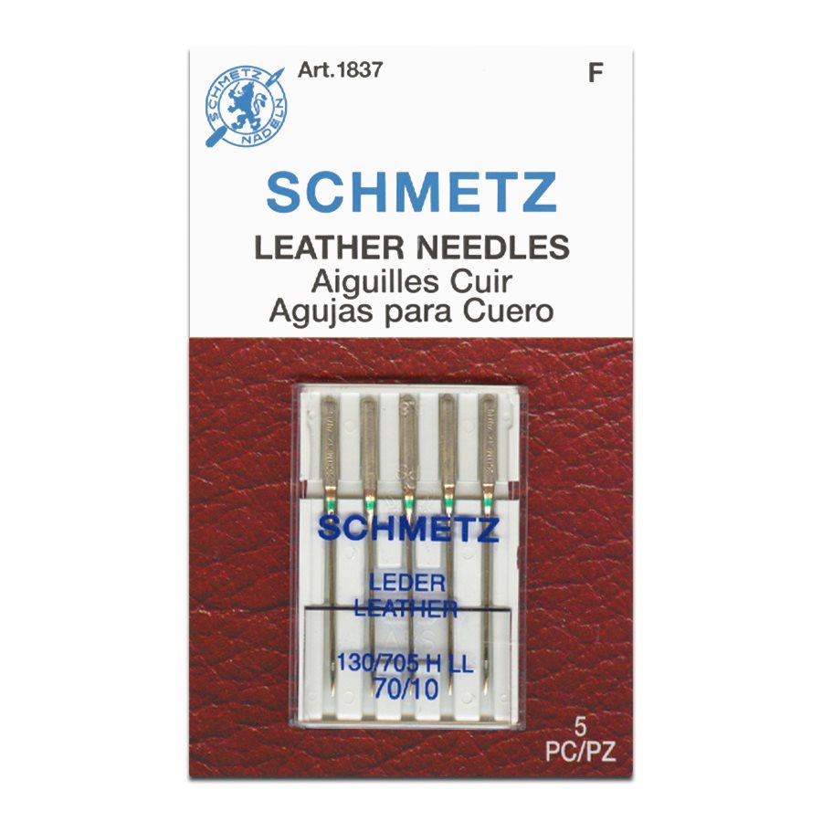 Schmetz Leather Needles Size 80 to 100 - 1 x 5 Needles per card 