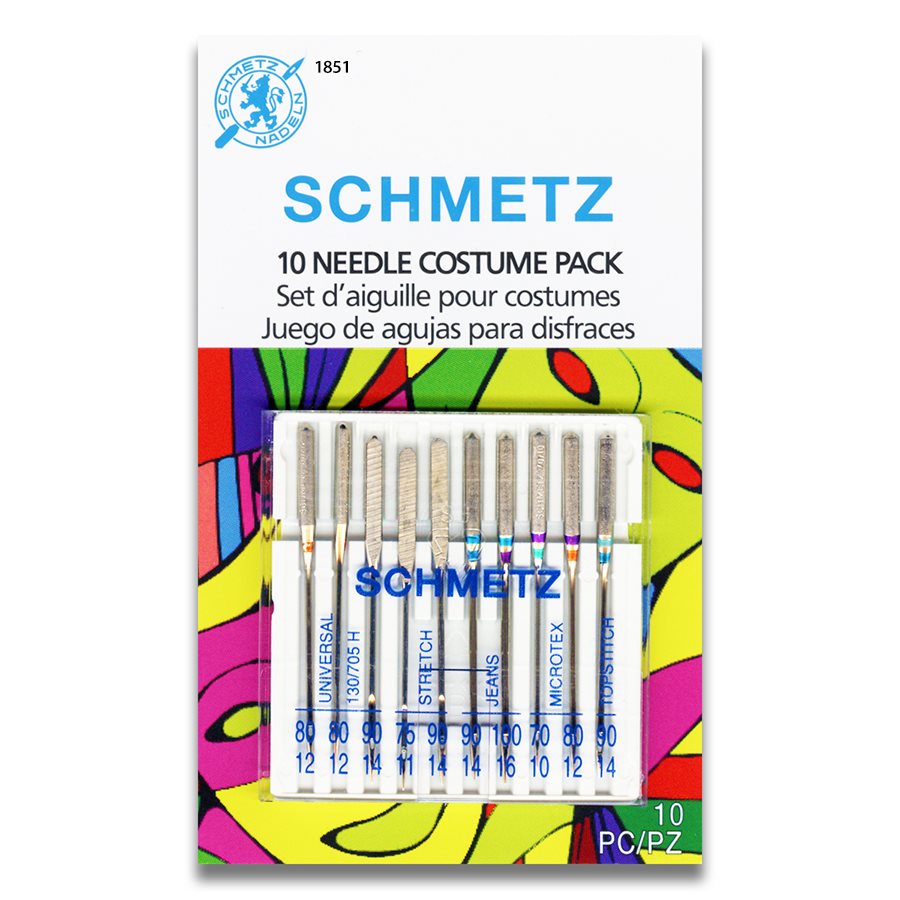 Schmetz Universal Needle Combo Pack of 10 For Sewing Machine Needle System  130/705H